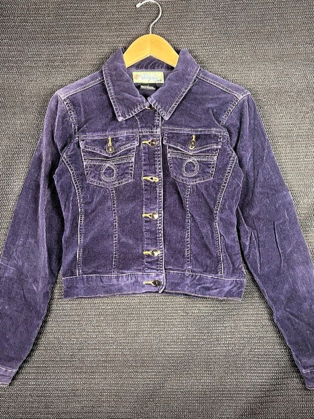 Purple Corduroy Illegal Jeans Jacket Size Small